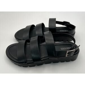 Forever 21 Black Strappy Sandals- Women's Size 6